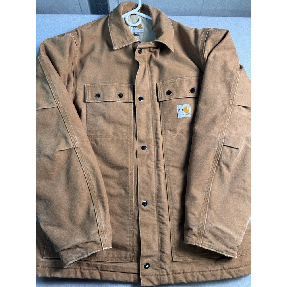 Carhartt 14806 Men’s Brown FR Jacket Size Medium Good Used Condition